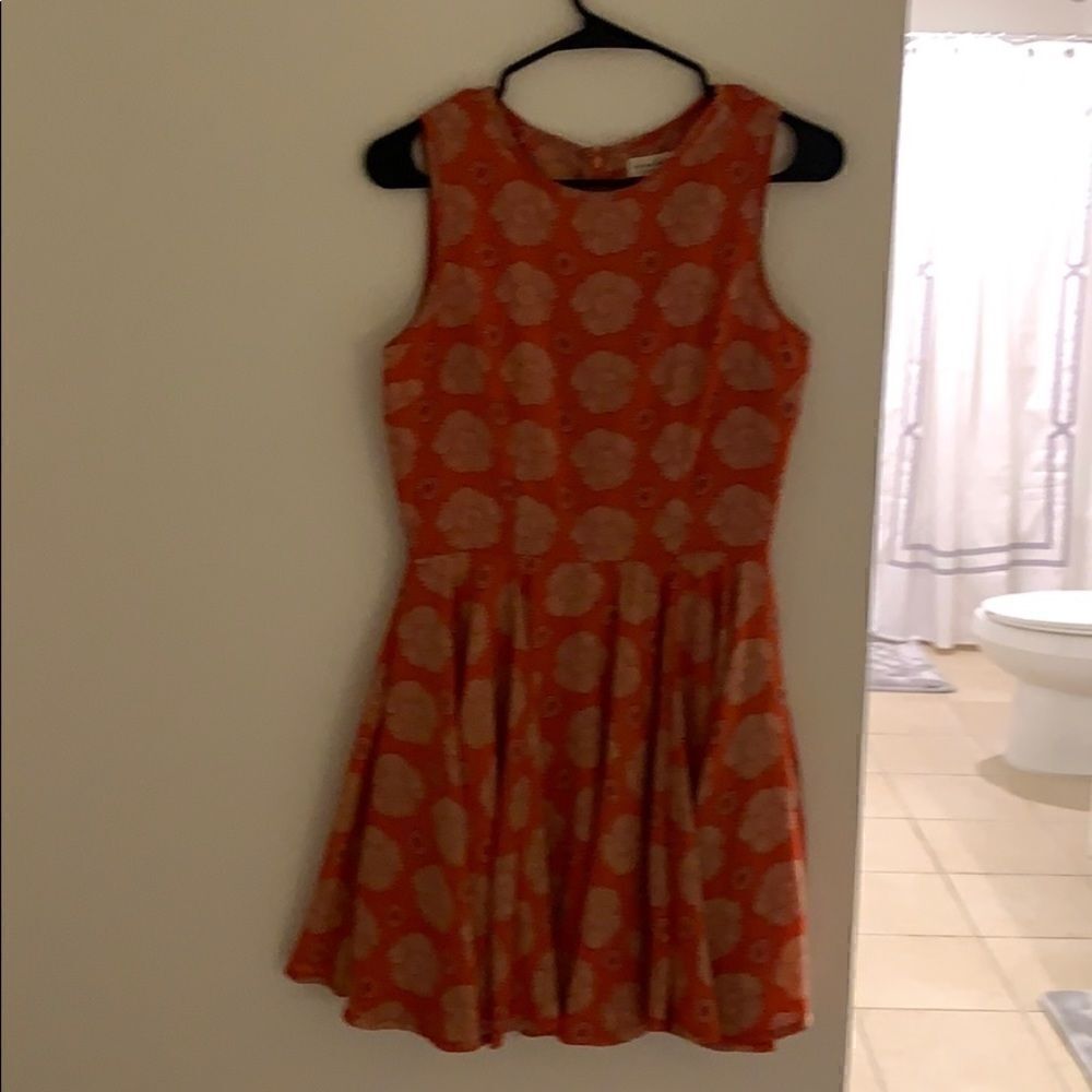 Maison Jules A-line Orange Flowy Dress Size small - Picture 4 of 7